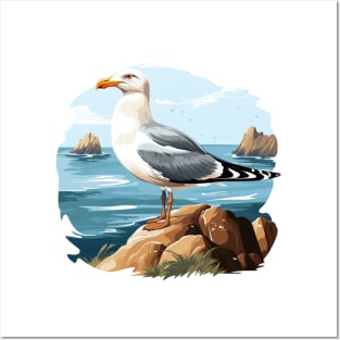 Cute Seagull Posters and Art